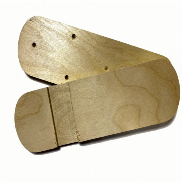 Накладка Маяк для охотничьих лыж деревянная с амортизатором 2шт