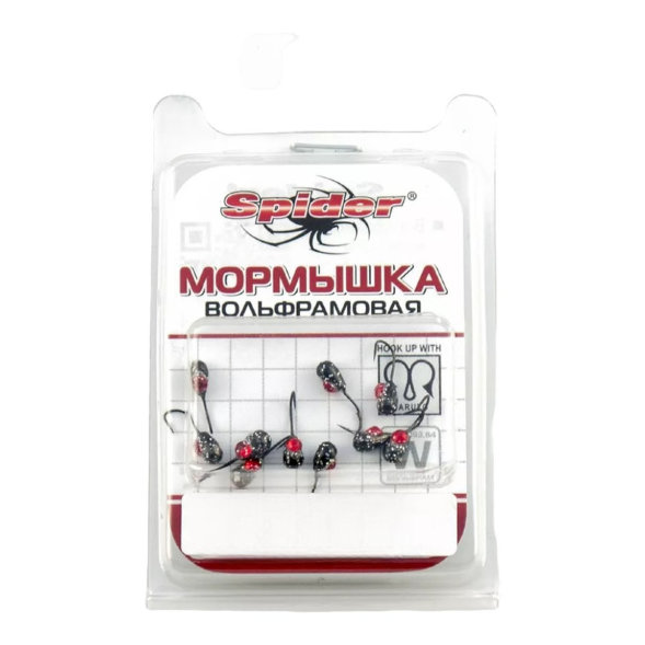 Мормышка вольфрамовая Spider 3730A Эребус с отверст. 3,0 мм 0,45 гр. Bn с камнем