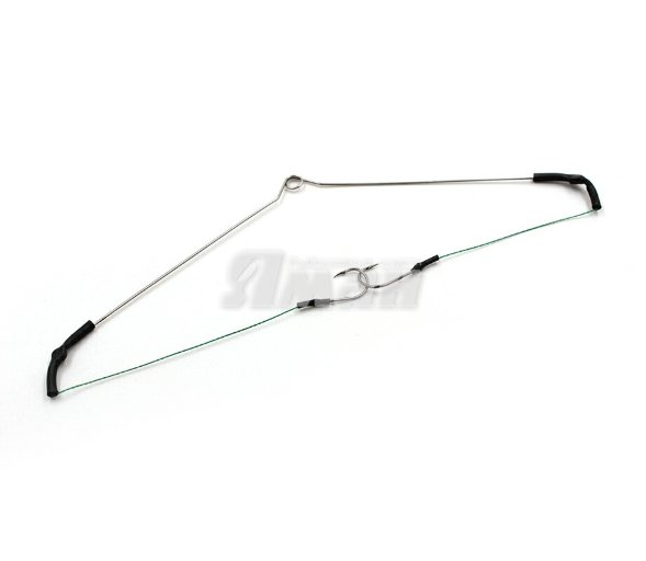 Оснастка фидерная Яман Коромысло Оснащёное, коромысло 18 см, плетеный шнур 0,25 мм крючок №8 Chinu