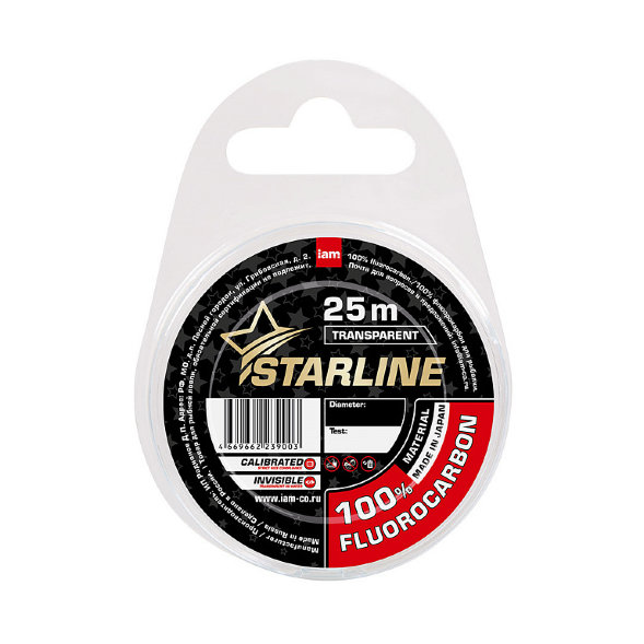 Леска IAM флюорокарбон 100% 25m Прозрачный d0.36