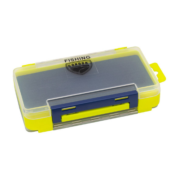 Коробка двусторонняя для мух и мормышек лимон 170х105х40 мм ZY-05