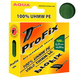 Леска плетеная Aqua ProFix Dark green 0.25 100м