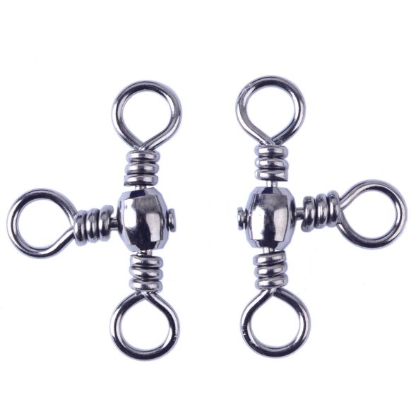 Вертлюг тройной 90 град. Rarrel Cross-line Swivel, цвет Black Nikel, размер 8, 50шт.